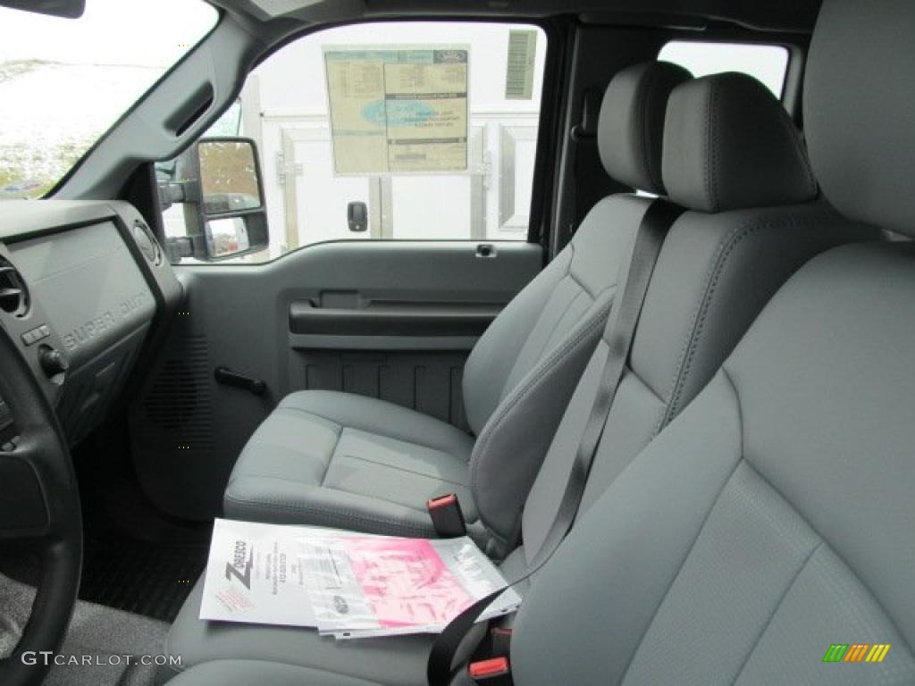 Steel Grey Interior 2011 Ford F550 Super Duty XL Super Cab 4x4 Dump Truck Photo #46422327