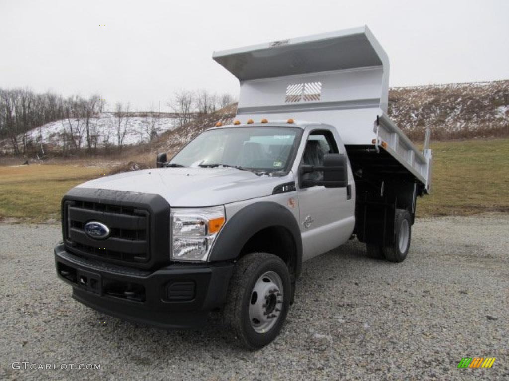 Ingot Silver Metallic 2011 Ford F550 Super Duty XL Regular Cab 4x4 Dump Truck Exterior Photo #46422777