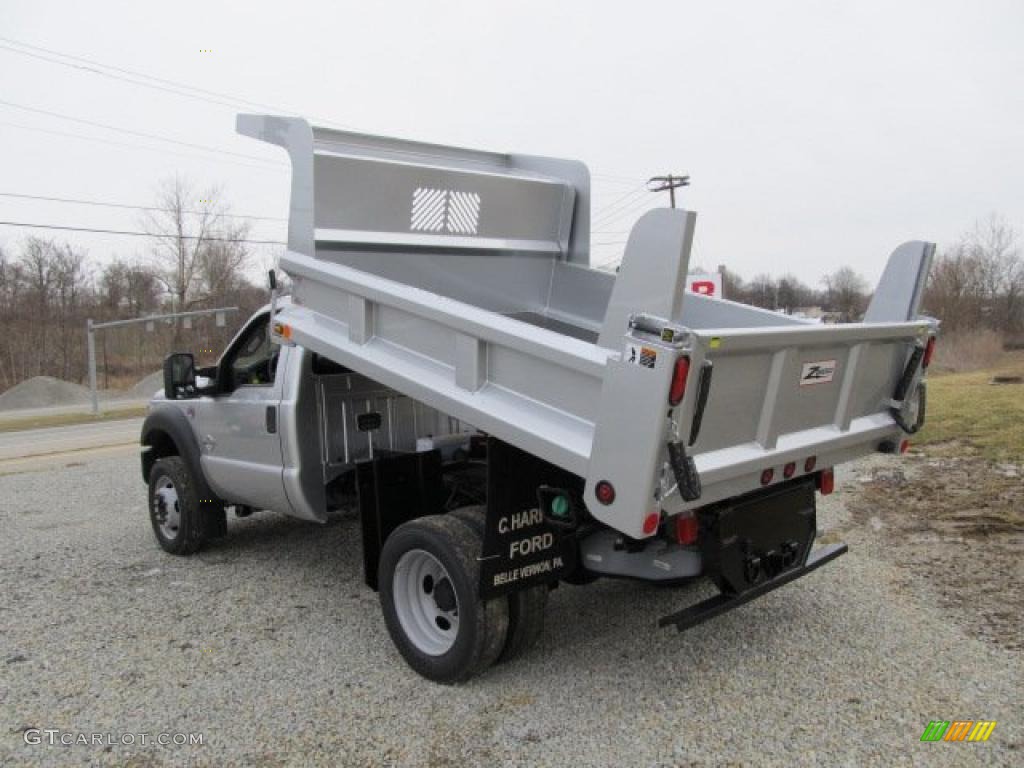 2011 F550 Super Duty XL Regular Cab 4x4 Dump Truck - Ingot Silver Metallic / Steel Grey photo #6