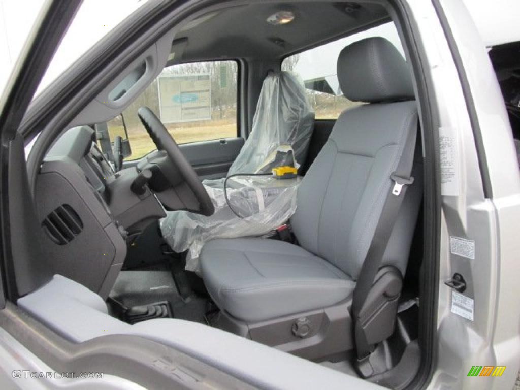 Steel Grey Interior 2011 Ford F550 Super Duty XL Regular Cab 4x4 Dump Truck Photo #46423035