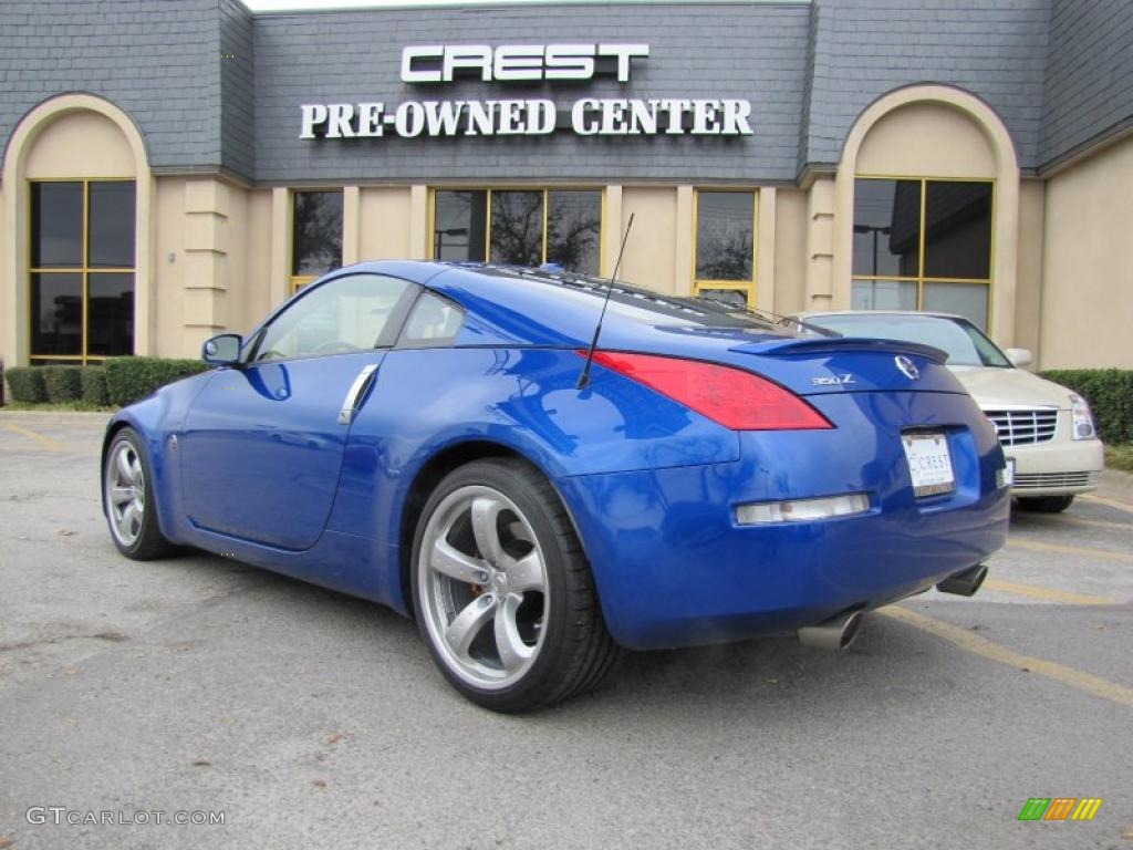 2007 350Z Grand Touring Coupe - Daytona Blue Metallic / Charcoal photo #5