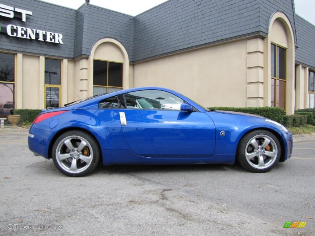 2007 350Z Grand Touring Coupe - Daytona Blue Metallic / Charcoal photo #8