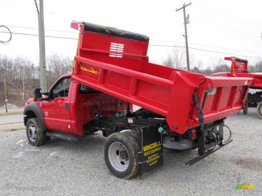 Vermillion Red 2011 Ford F550 Super Duty XL Regular Cab 4x4 Dump Truck Exterior Photo #46423599