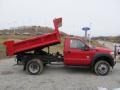 Vermillion Red 2011 Ford F550 Super Duty XL Regular Cab 4x4 Dump Truck Exterior