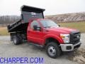 Vermillion Red 2011 Ford F350 Super Duty XL Regular Cab 4x4 Chassis Dump Truck
