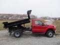 Vermillion Red 2011 Ford F350 Super Duty XL Regular Cab 4x4 Chassis Dump Truck Exterior