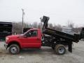 Vermillion Red 2011 Ford F350 Super Duty XL Regular Cab 4x4 Chassis Dump Truck Exterior