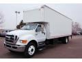 Oxford White 2008 Ford F750 Super Duty XL Chassis Regular Cab Moving Truck