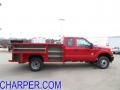Vermillion Red 2011 Ford F350 Super Duty XL SuperCab 4x4 Chassis Commercial