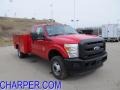 Vermillion Red - F350 Super Duty XL SuperCab 4x4 Chassis Commercial Photo No. 2