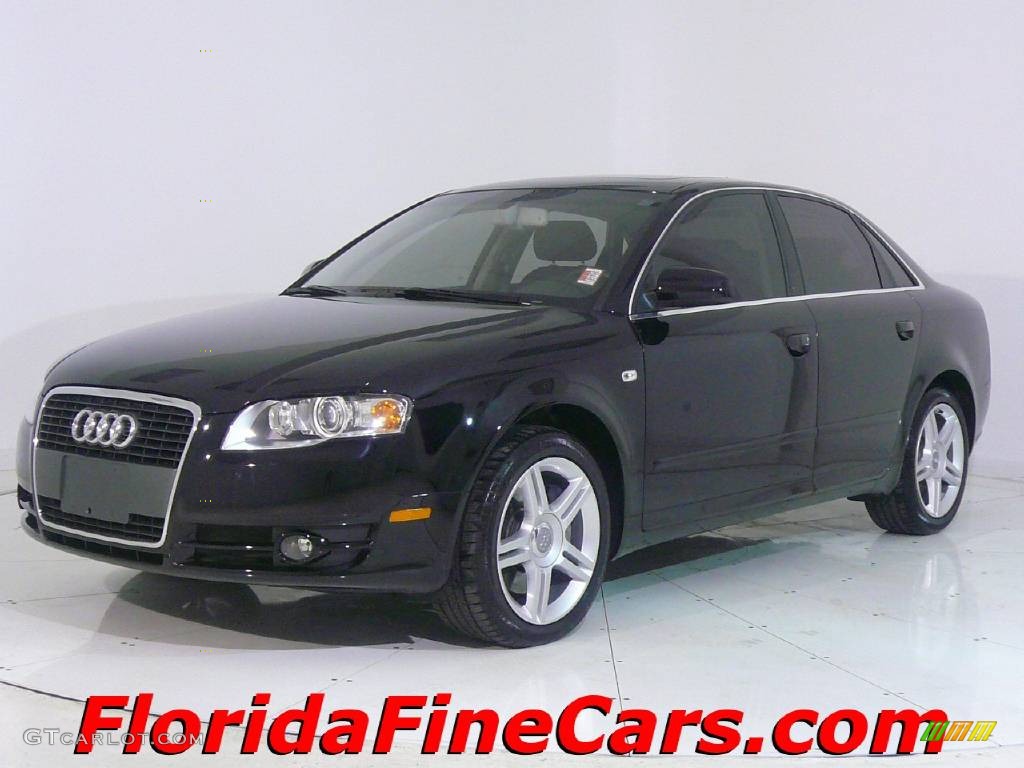 2007 A4 2.0T Sedan - Brilliant Black / Ebony photo #1
