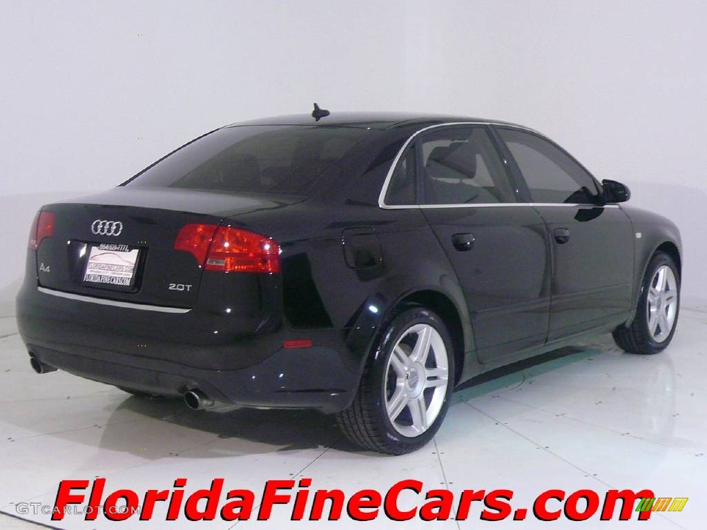 2007 A4 2.0T Sedan - Brilliant Black / Ebony photo #2