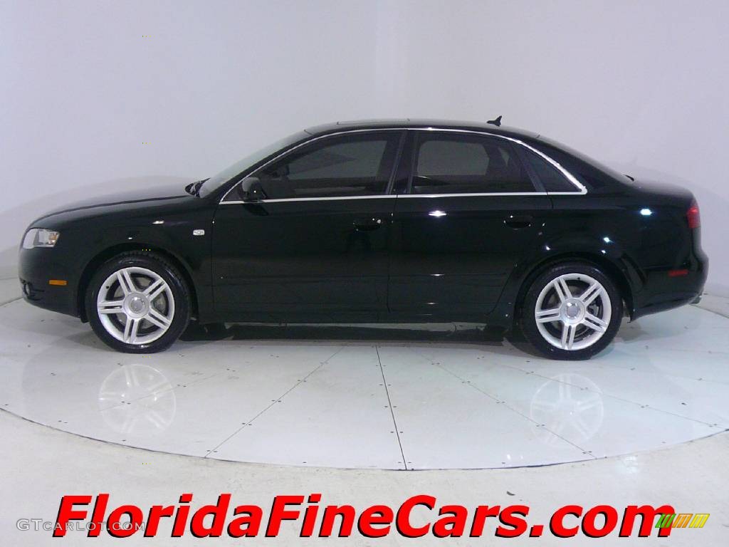 2007 A4 2.0T Sedan - Brilliant Black / Ebony photo #3