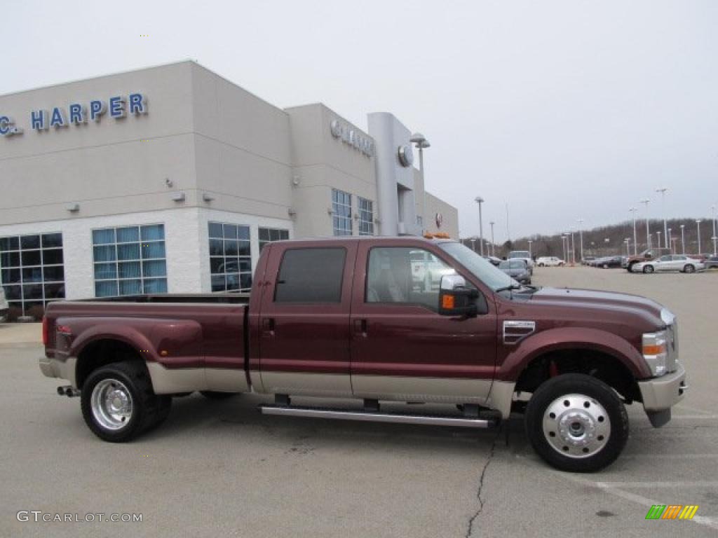 Royal Red Metallic 2009 Ford F450 Super Duty King Ranch Crew Cab 4x4 Dually Exterior Photo #46426953