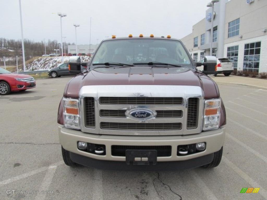 2009 F450 Super Duty King Ranch Crew Cab 4x4 Dually - Royal Red Metallic / Chaparral Leather photo #5