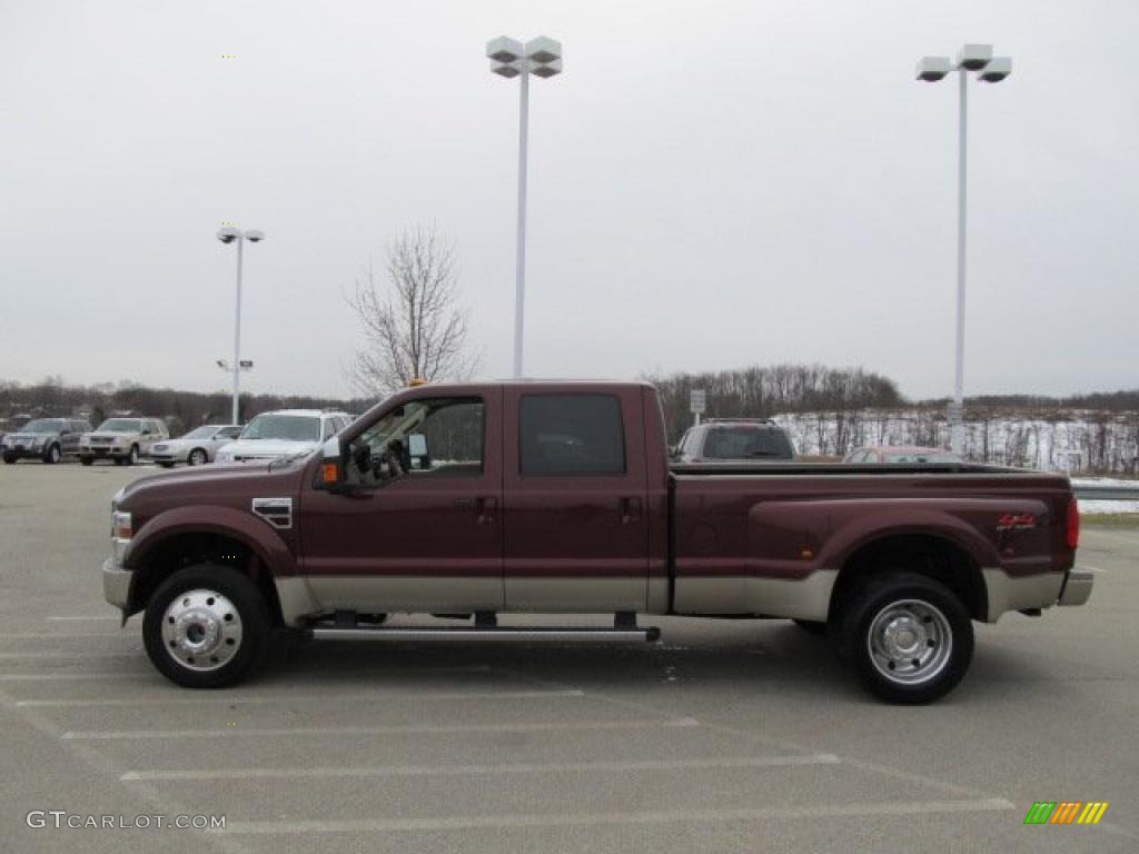 2009 F450 Super Duty King Ranch Crew Cab 4x4 Dually - Royal Red Metallic / Chaparral Leather photo #7