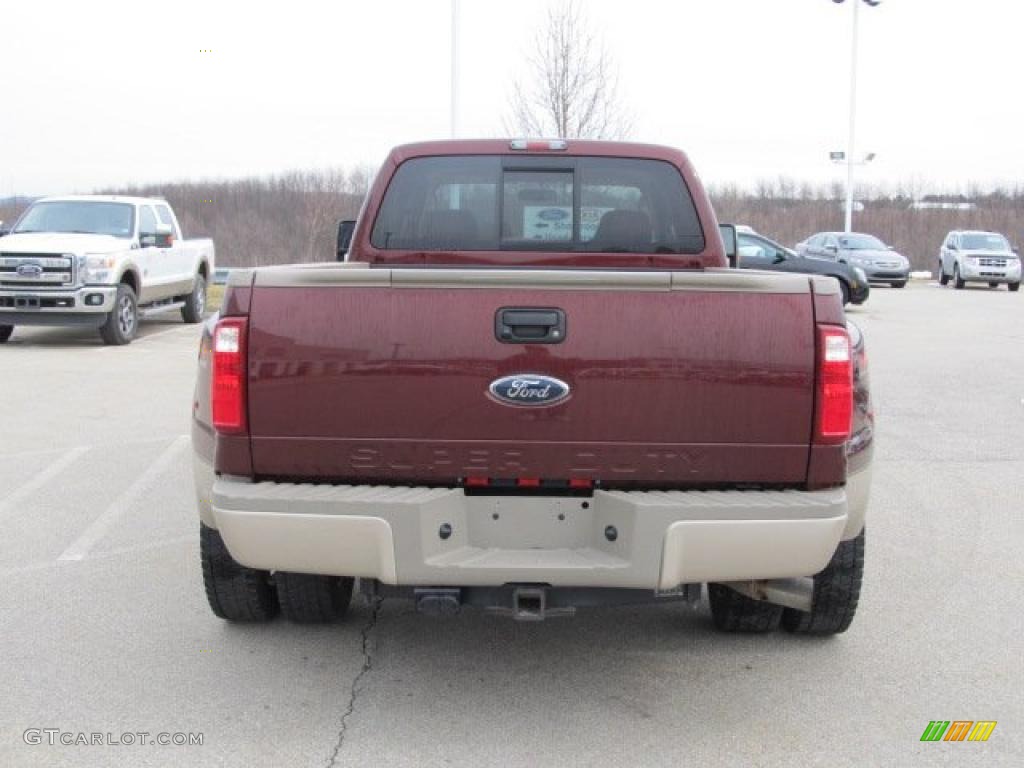 2009 F450 Super Duty King Ranch Crew Cab 4x4 Dually - Royal Red Metallic / Chaparral Leather photo #9