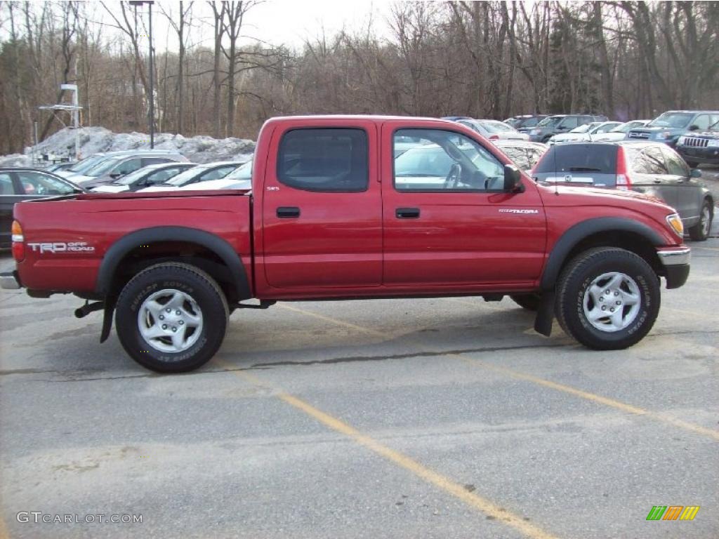 Impulse Red Pearl 2002 Toyota Tacoma V6 TRD Double Cab 4x4 Exterior Photo #46427076