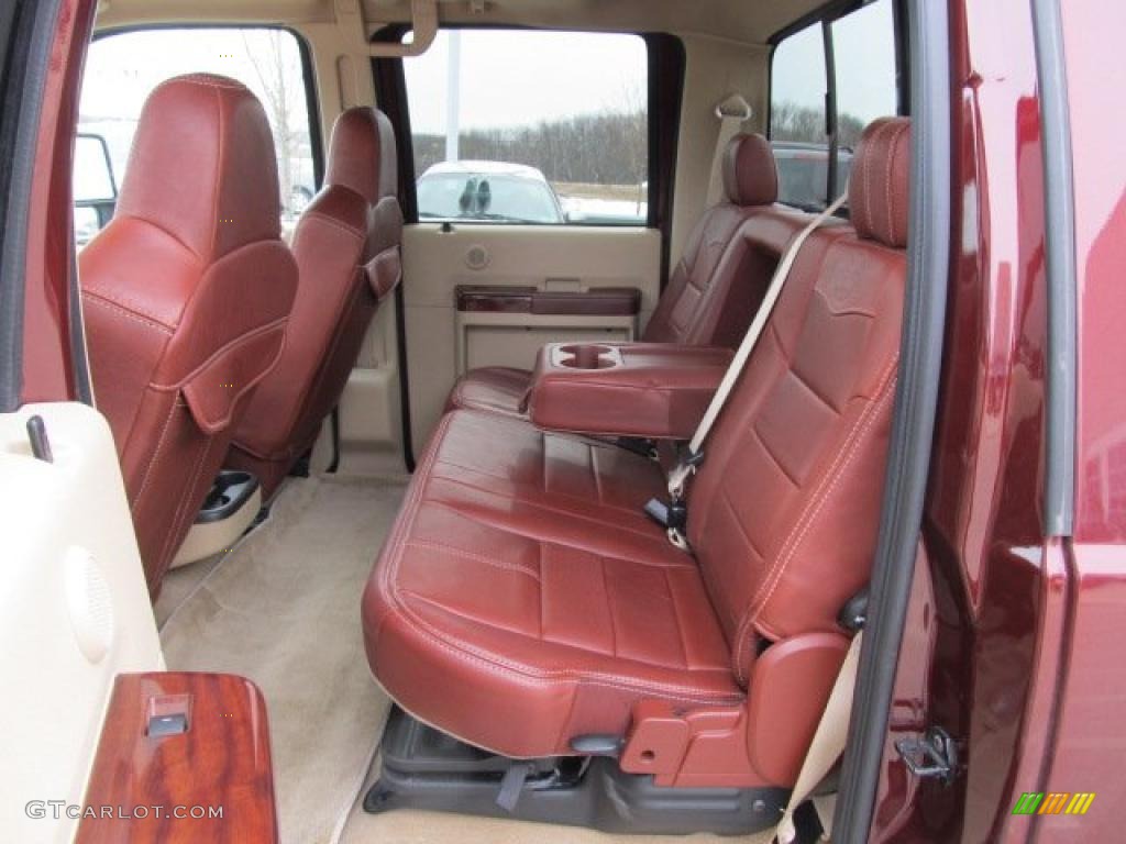 2009 F450 Super Duty King Ranch Crew Cab 4x4 Dually - Royal Red Metallic / Chaparral Leather photo #12
