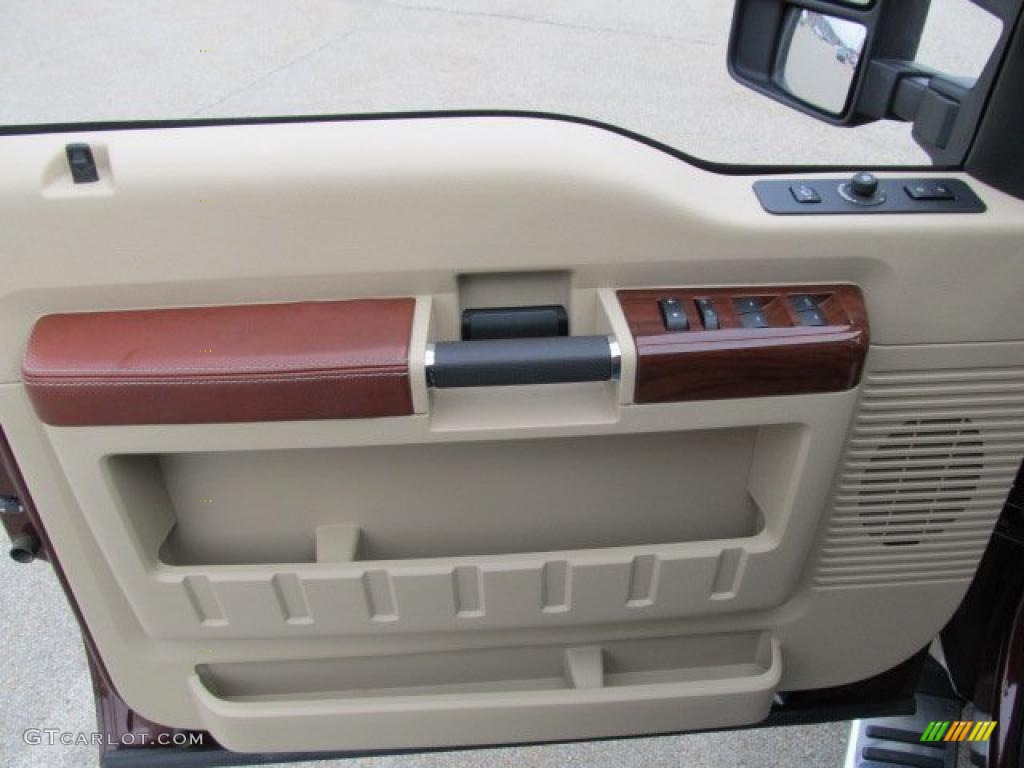 2009 Ford F450 Super Duty King Ranch Crew Cab 4x4 Dually Chaparral Leather Door Panel Photo #46427142