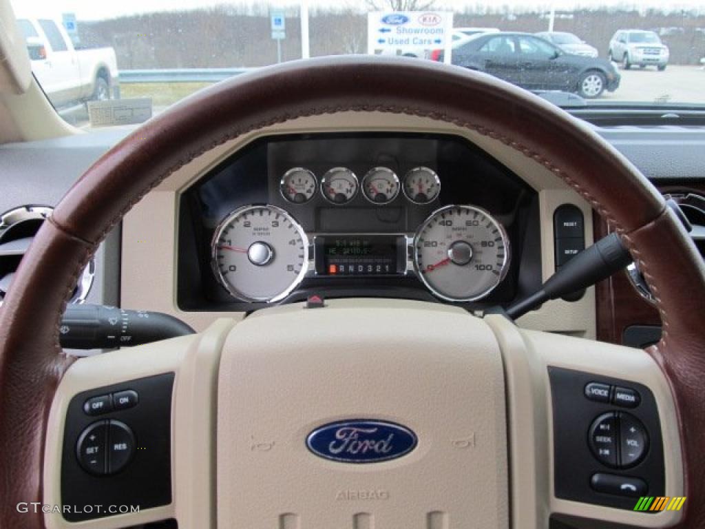 2009 F450 Super Duty King Ranch Crew Cab 4x4 Dually - Royal Red Metallic / Chaparral Leather photo #17