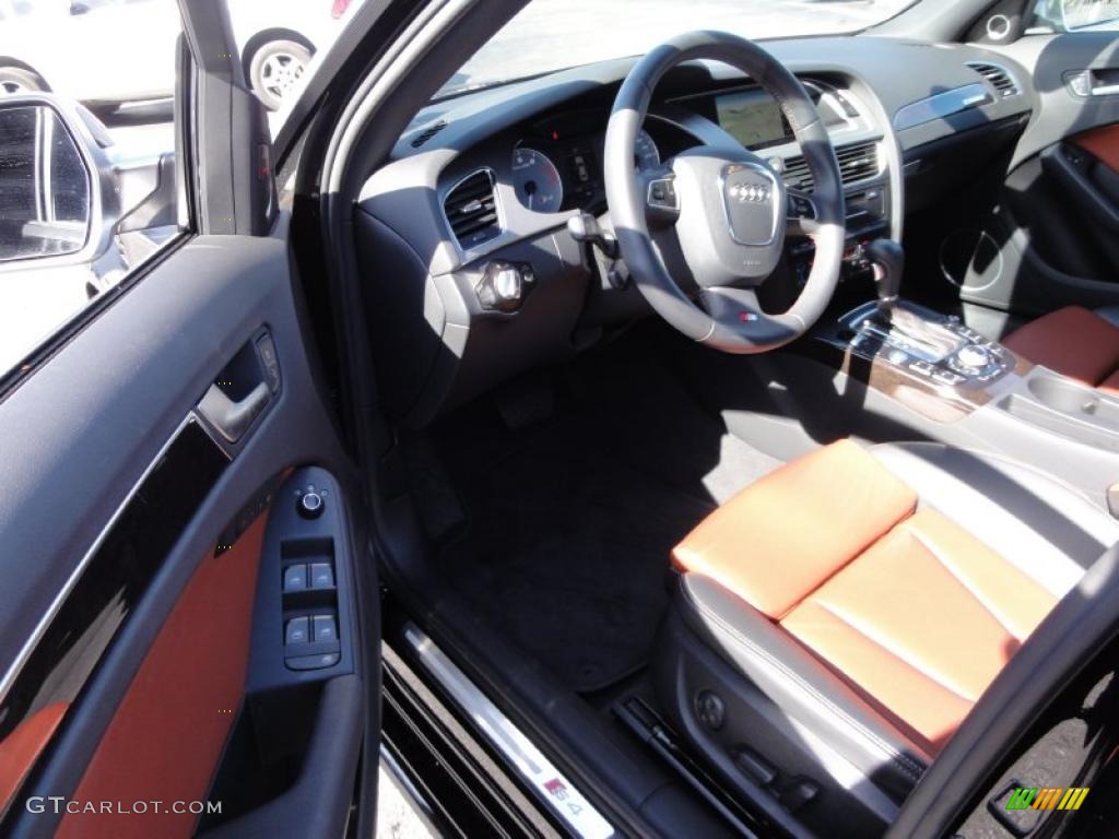 Black/Brown Interior 2010 Audi S4 3.0 quattro Sedan Photo #46427511