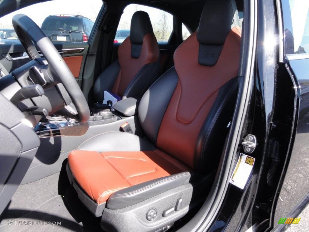 Black/Brown Interior 2010 Audi S4 3.0 quattro Sedan Photo #46427562