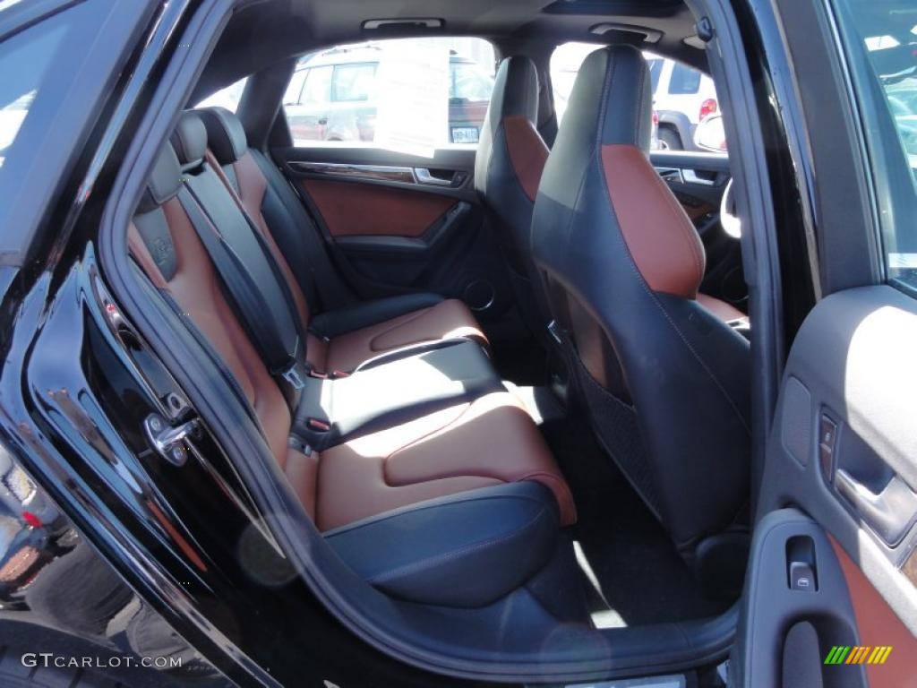 Black/Brown Interior 2010 Audi S4 3.0 quattro Sedan Photo #46427661