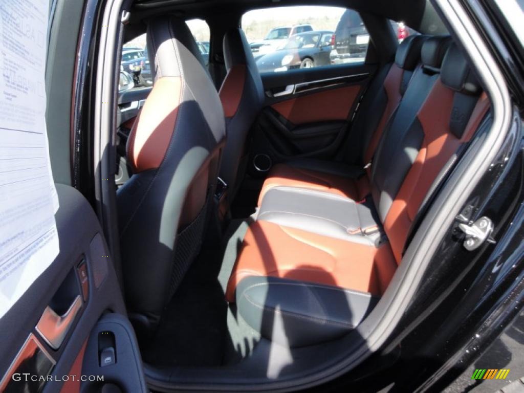 Black/Brown Interior 2010 Audi S4 3.0 quattro Sedan Photo #46427691