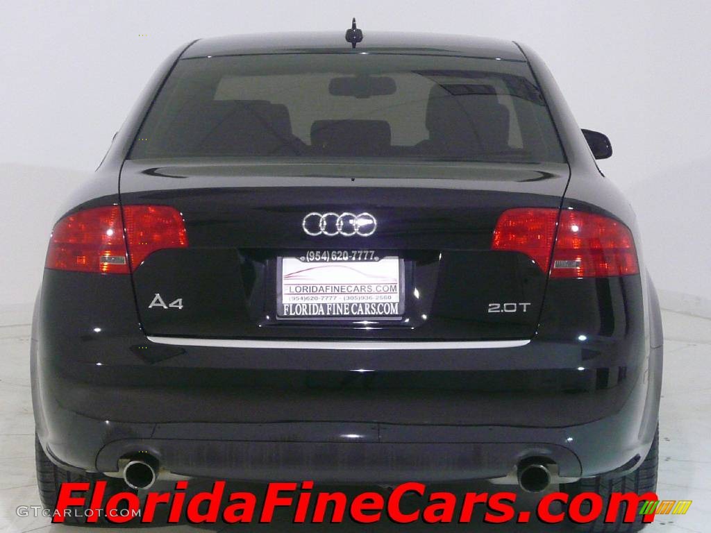 2007 A4 2.0T Sedan - Brilliant Black / Ebony photo #6
