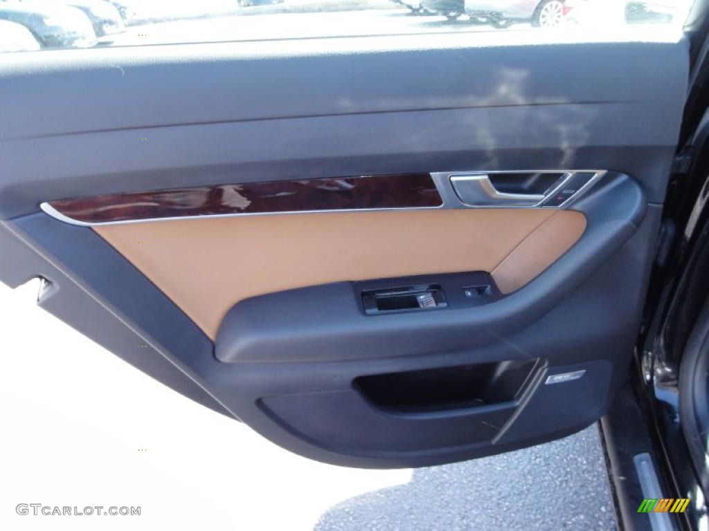 2008 Audi A6 4.2 quattro Sedan Amaretto Door Panel Photo #46428792