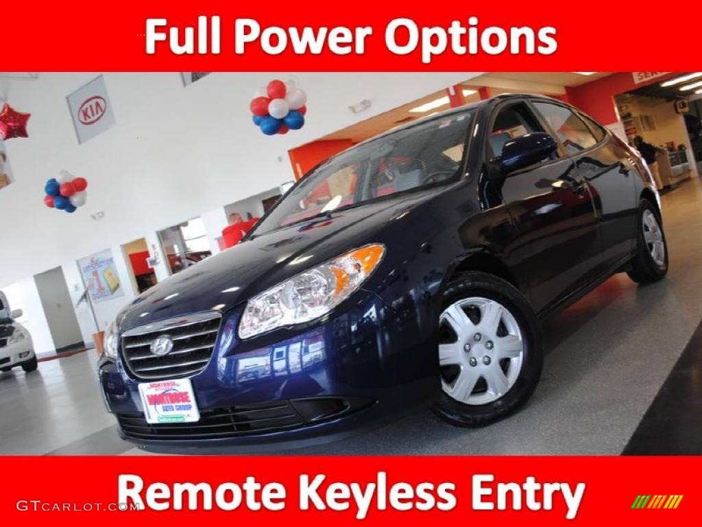2009 Elantra GLS Sedan - Regatta Blue / Gray photo #1