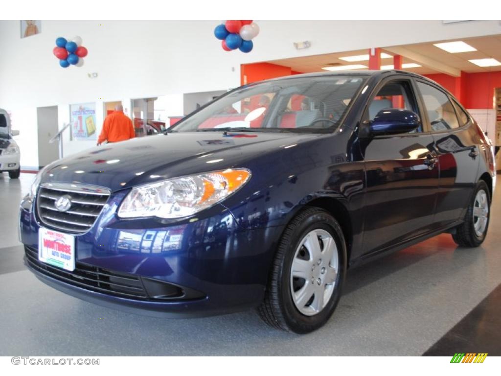 2009 Elantra GLS Sedan - Regatta Blue / Gray photo #2