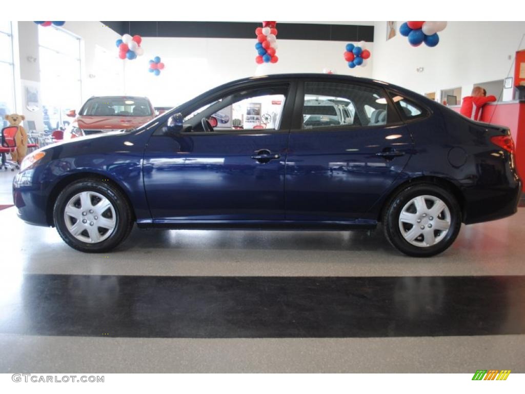 2009 Elantra GLS Sedan - Regatta Blue / Gray photo #3