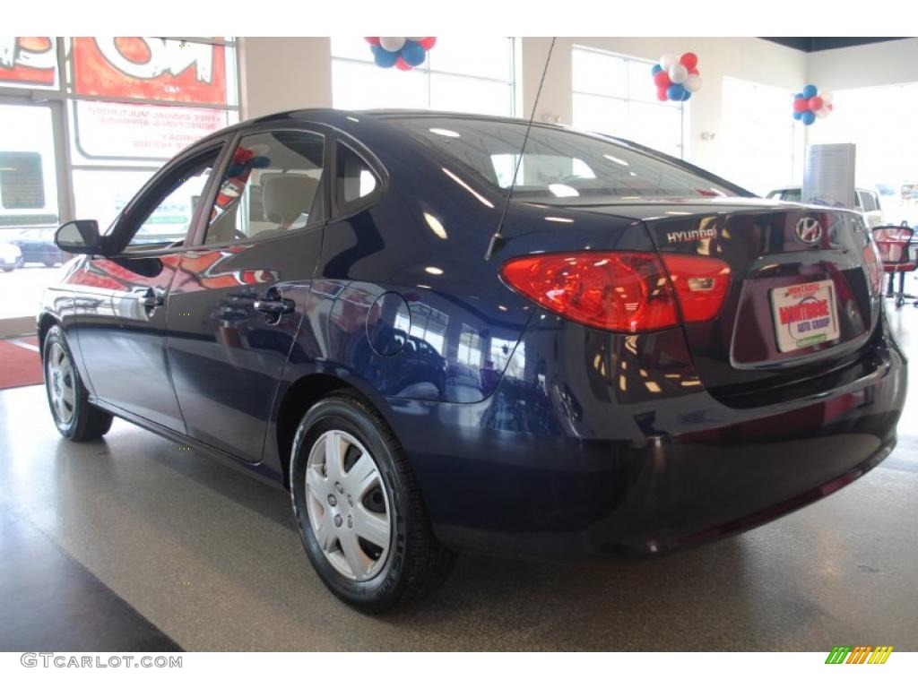 2009 Elantra GLS Sedan - Regatta Blue / Gray photo #4