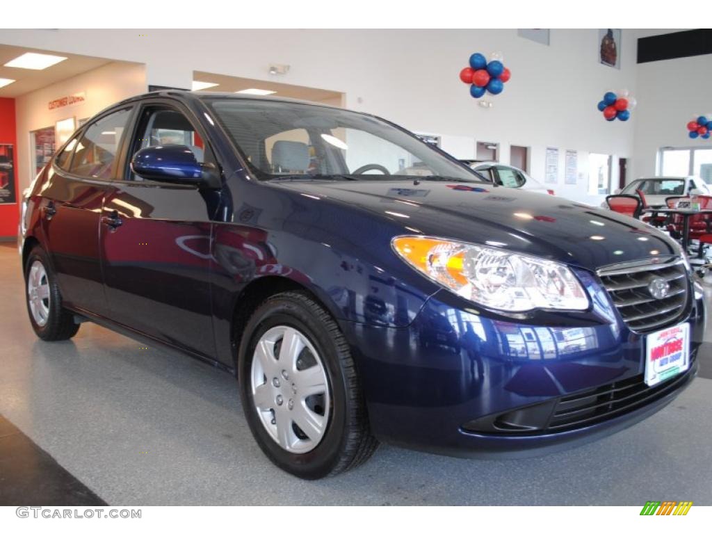 2009 Elantra GLS Sedan - Regatta Blue / Gray photo #8