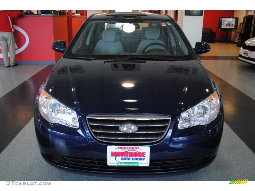 2009 Elantra GLS Sedan - Regatta Blue / Gray photo #9