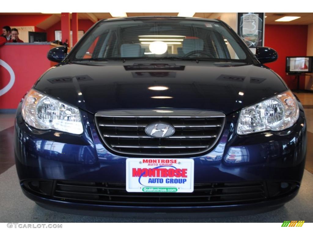2009 Elantra GLS Sedan - Regatta Blue / Gray photo #10
