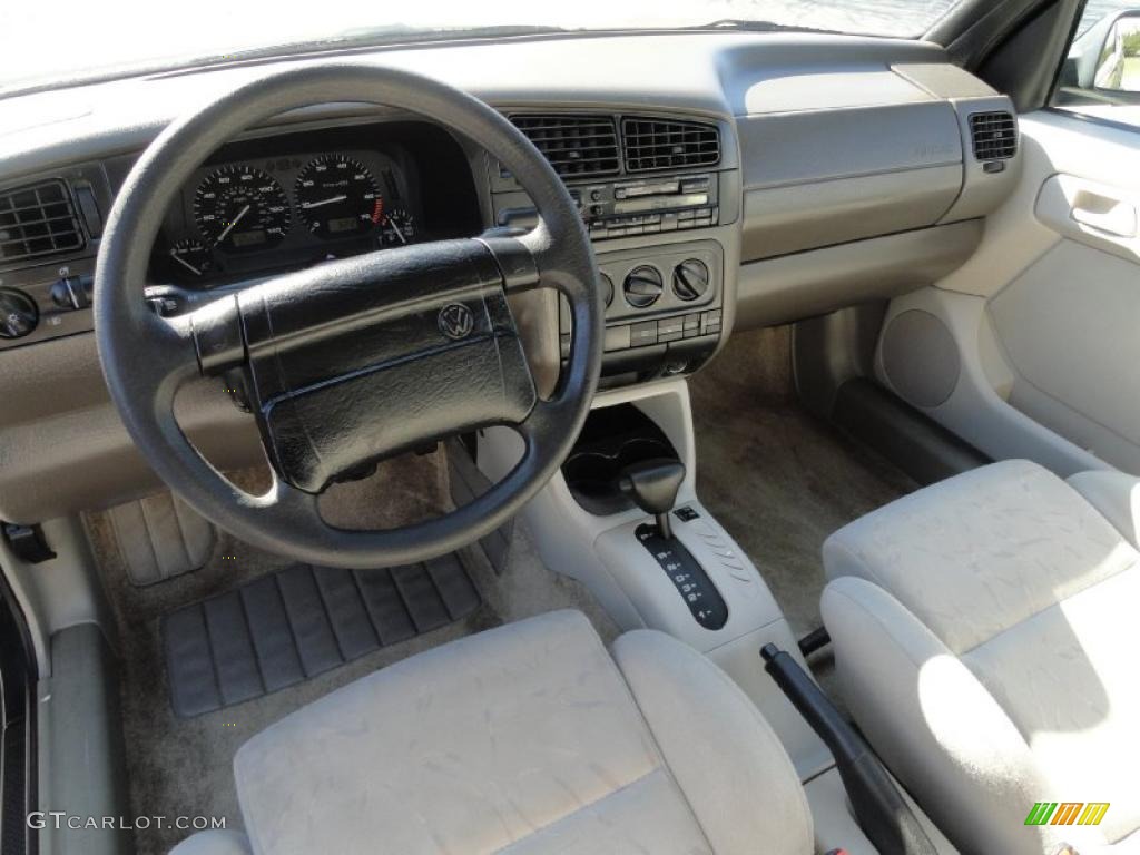 Beige Interior 1996 Volkswagen Cabrio Standard Cabrio Model Photo #46429476