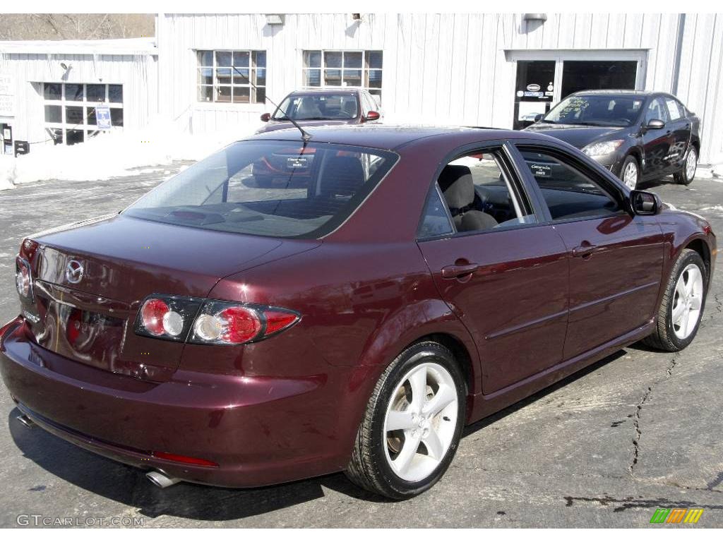 2006 MAZDA6 i Sport Sedan - Dark Cherry Metallic / Black photo #3