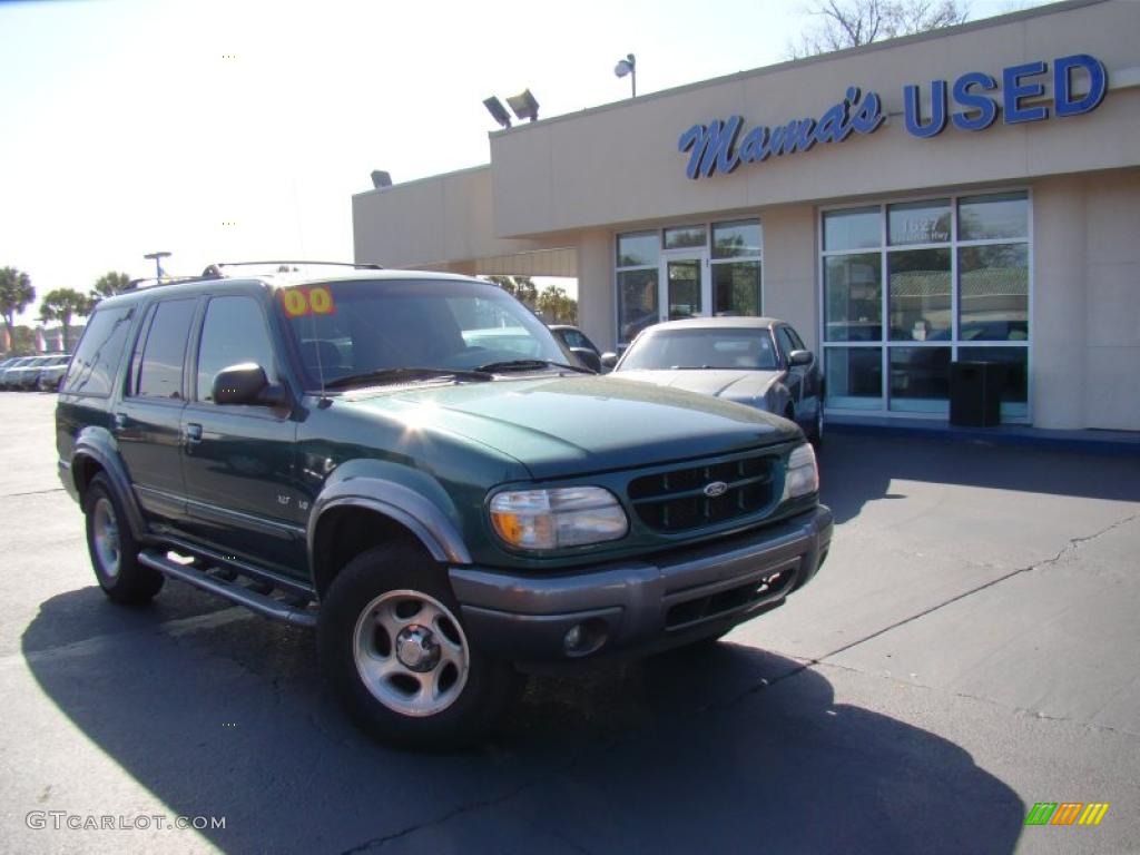 2000 Explorer XLT 4x4 - Tropic Green Metallic / Dark Graphite photo #29