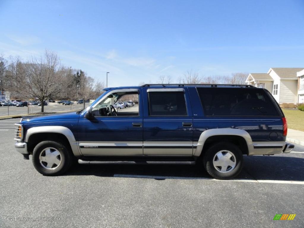 Indigo Blue Metallic 1999 GMC Suburban K1500 SLE 4x4 Exterior Photo #46430373