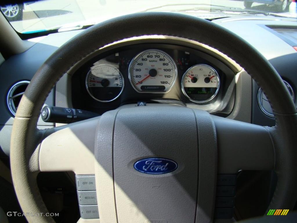2005 F150 Lariat SuperCrew 4x4 - Oxford White / Tan photo #24