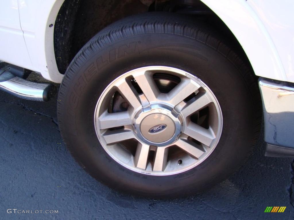 2005 F150 Lariat SuperCrew 4x4 - Oxford White / Tan photo #31