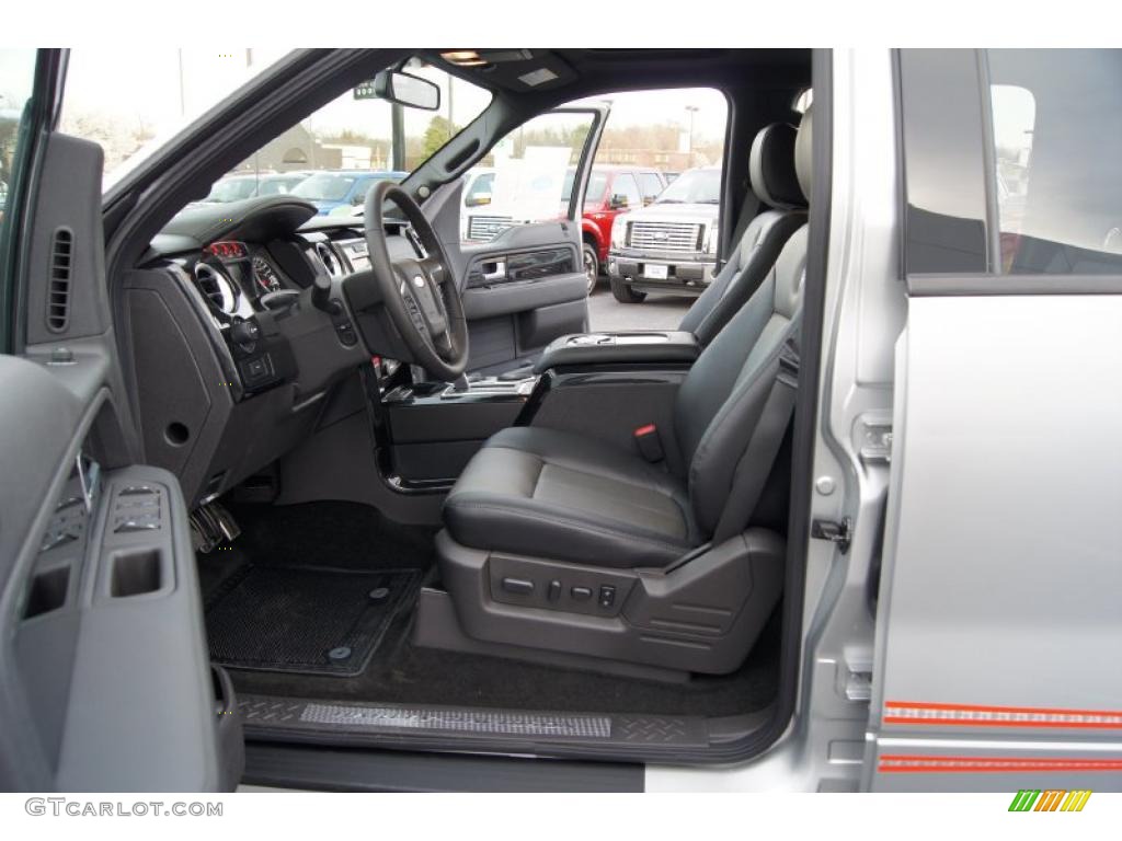 Black/Silver Smoke Interior 2011 Ford F150 Harley-Davidson SuperCrew 4x4 Photo #46431684