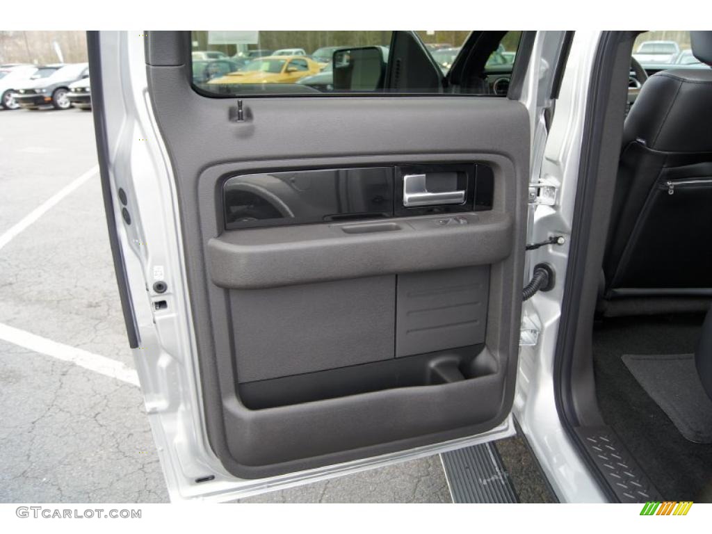 2011 Ford F150 Harley-Davidson SuperCrew 4x4 Black/Silver Smoke Door Panel Photo #46431708