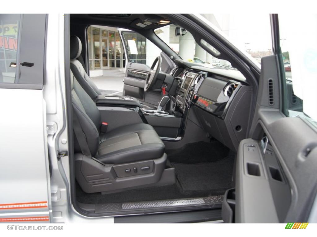 Black/Silver Smoke Interior 2011 Ford F150 Harley-Davidson SuperCrew 4x4 Photo #46431789