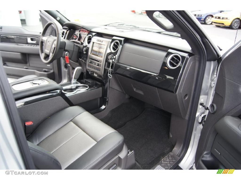 Black/Silver Smoke Interior 2011 Ford F150 Harley-Davidson SuperCrew 4x4 Photo #46431798