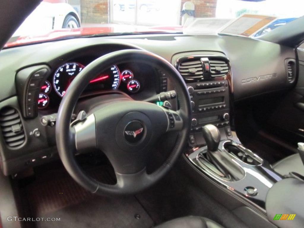 2008 Chevrolet Corvette Coupe Ebony Dashboard Photo #46432191