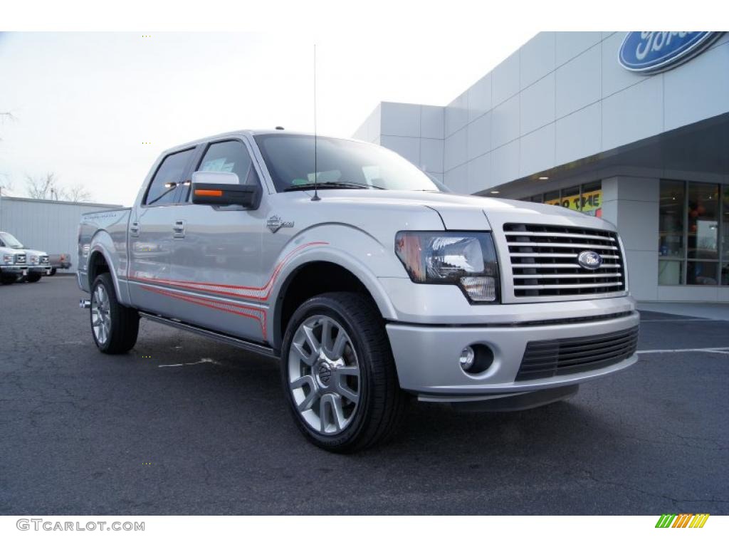 Ingot Silver Metallic 2011 Ford F150 Harley-Davidson SuperCrew 4x4 Exterior Photo #46432323